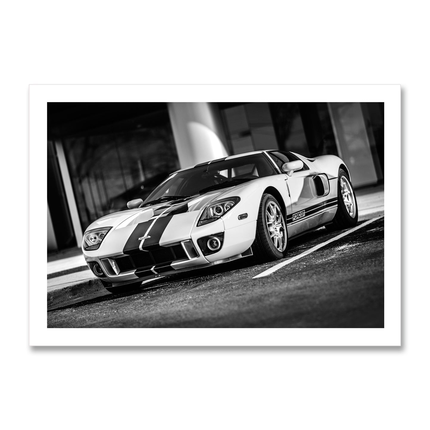 White Ford GT Poster Print