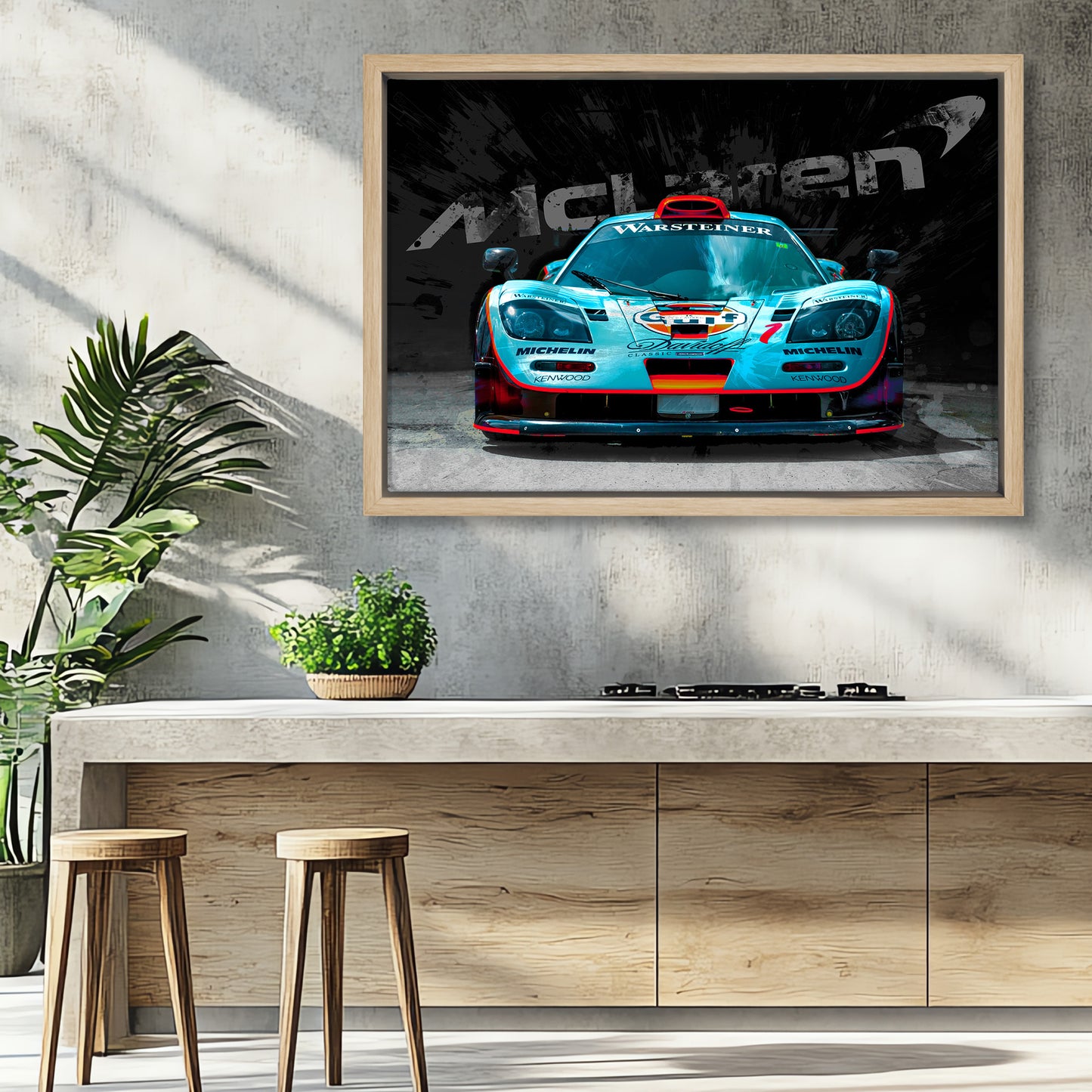 McLaren Gulf Racing Car Canvas Art Print