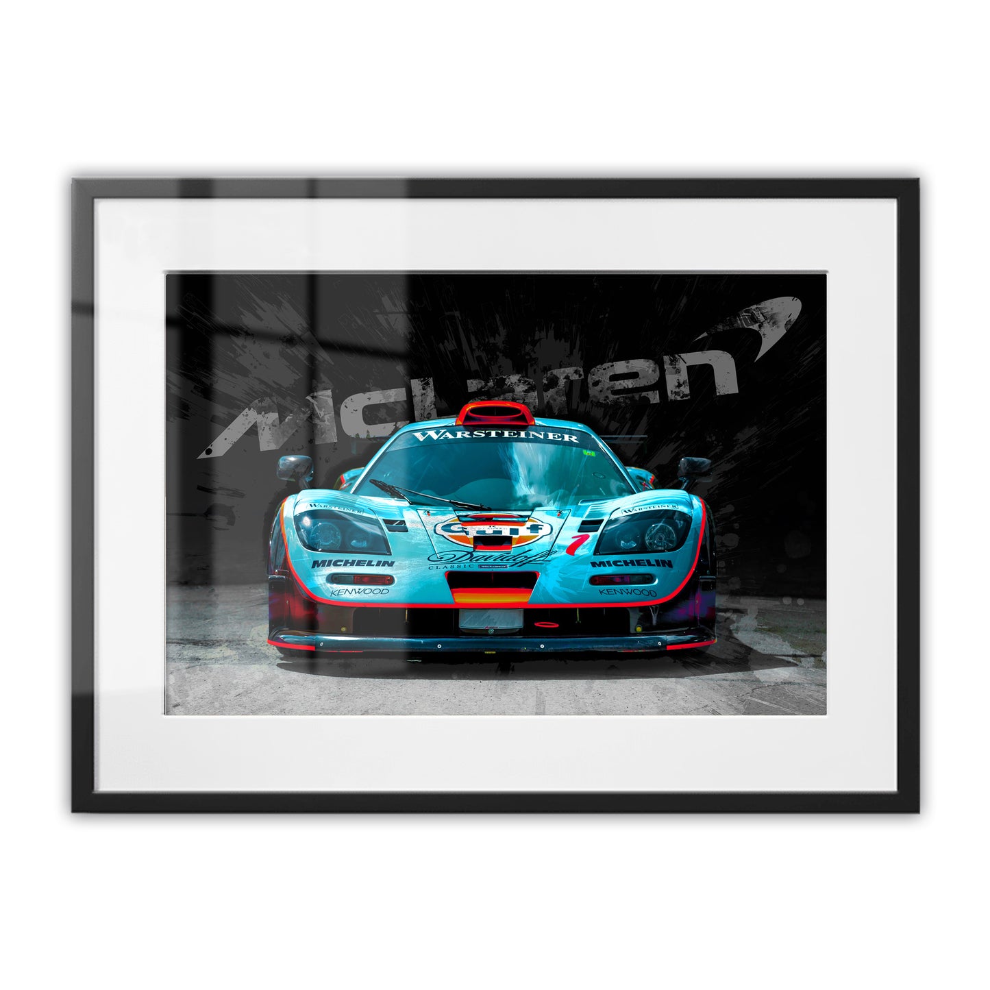 McLaren Gulf Racing Car Framed Art Print