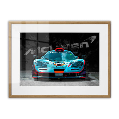 McLaren Gulf Racing Car Framed Art Print
