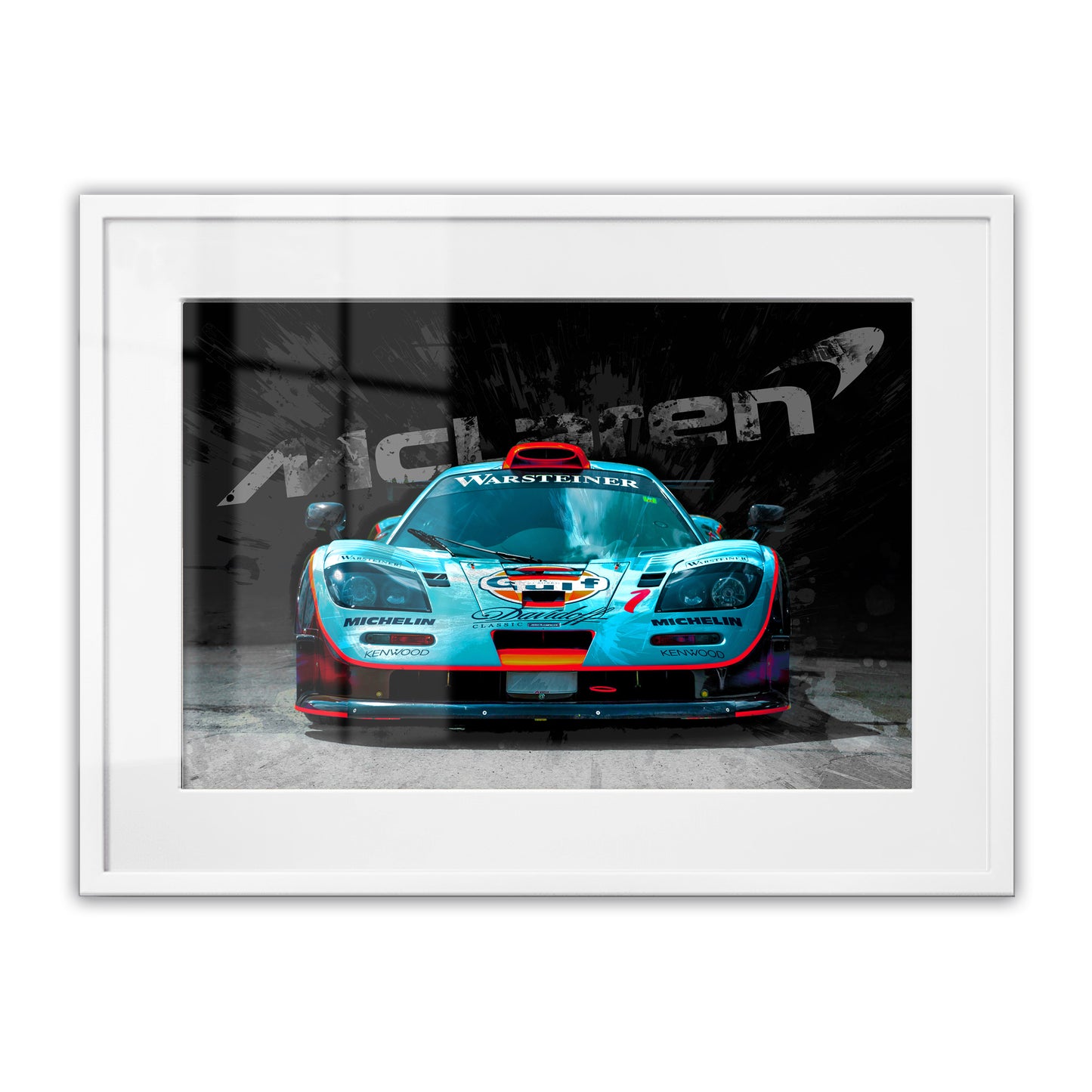 McLaren Gulf Racing Car Framed Art Print