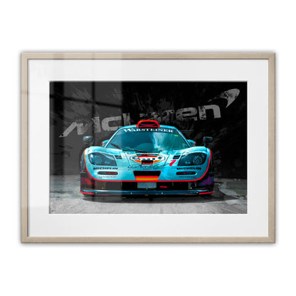 McLaren Gulf Racing Car Framed Art Print