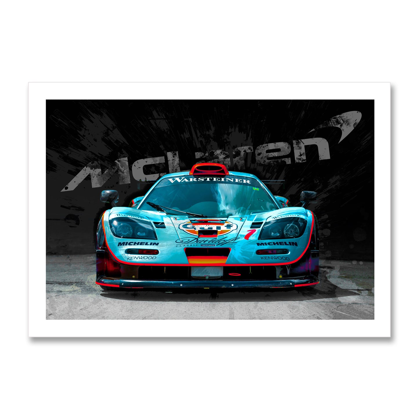 McLaren Gulf Racing Car Poster Print