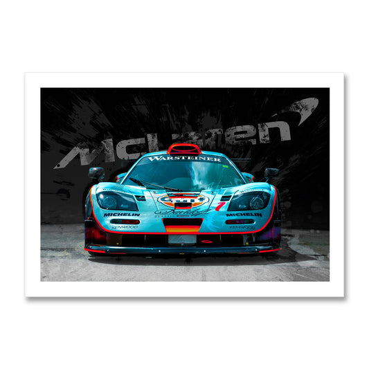 McLaren Gulf Racing Car Poster Print