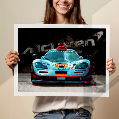 McLaren Gulf Racing Car Poster Print