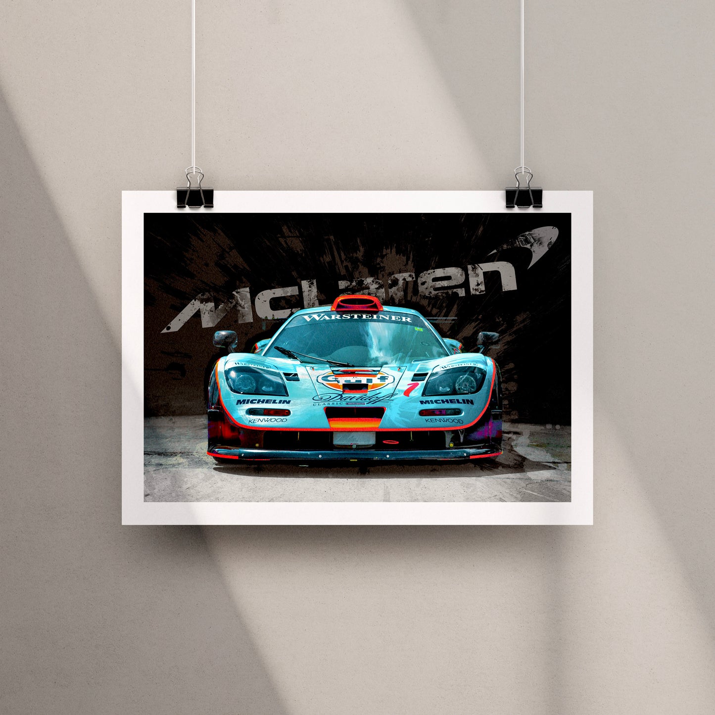 McLaren Gulf Racing Car Poster Print