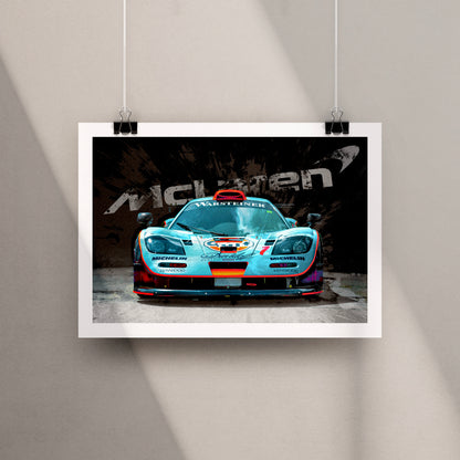 McLaren Gulf Racing Car Poster Print