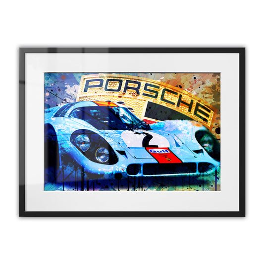 Porsche 917K - 1970 Daytona Winner - Gulf Edition Framed Art Print
