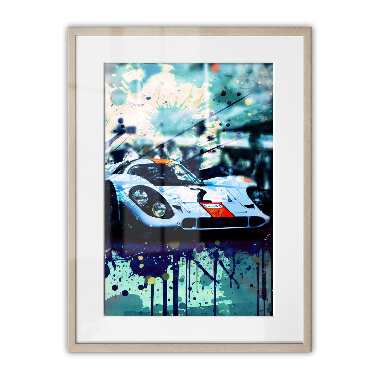 Porsche 917K - 1970 Daytona Winner - Gulf Edition Framed Art Print
