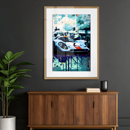 Porsche 917K - 1970 Daytona Winner - Gulf Edition Framed Art Print