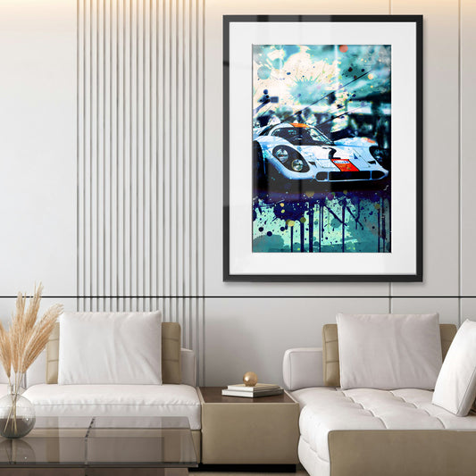 Porsche 917K - 1970 Daytona Winner - Gulf Edition Framed Art Print