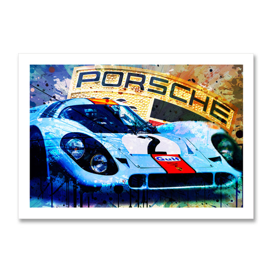 Porsche 917K - 1970 Daytona Winner - Gulf Edition Poster Print