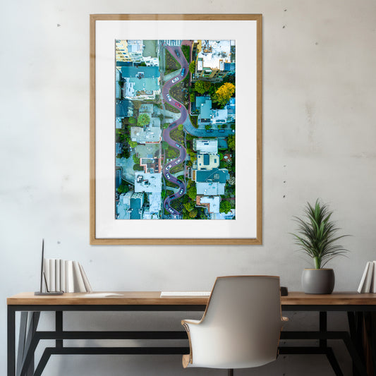 Lombard Street, San Francisco Framed Art Print