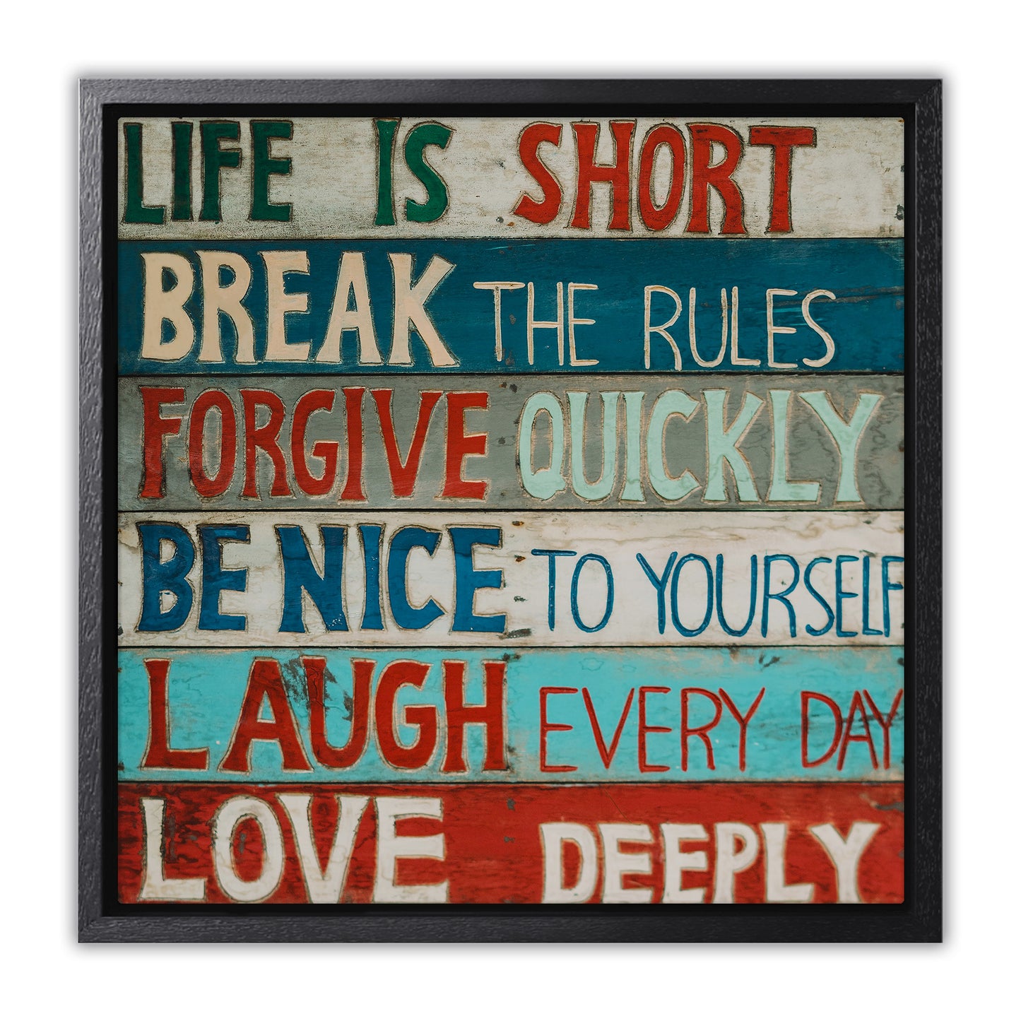 Life is Short Beach Sign Canvas Art Print