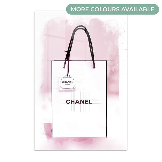 Chanel Paper Bag Watercolour Acrylic Art Print