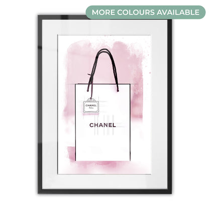 Chanel Paper Bag Watercolour Framed Art Print