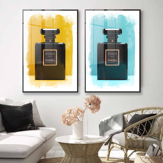 Chanel Coco Bottle Watercolour Acrylic Art Print
