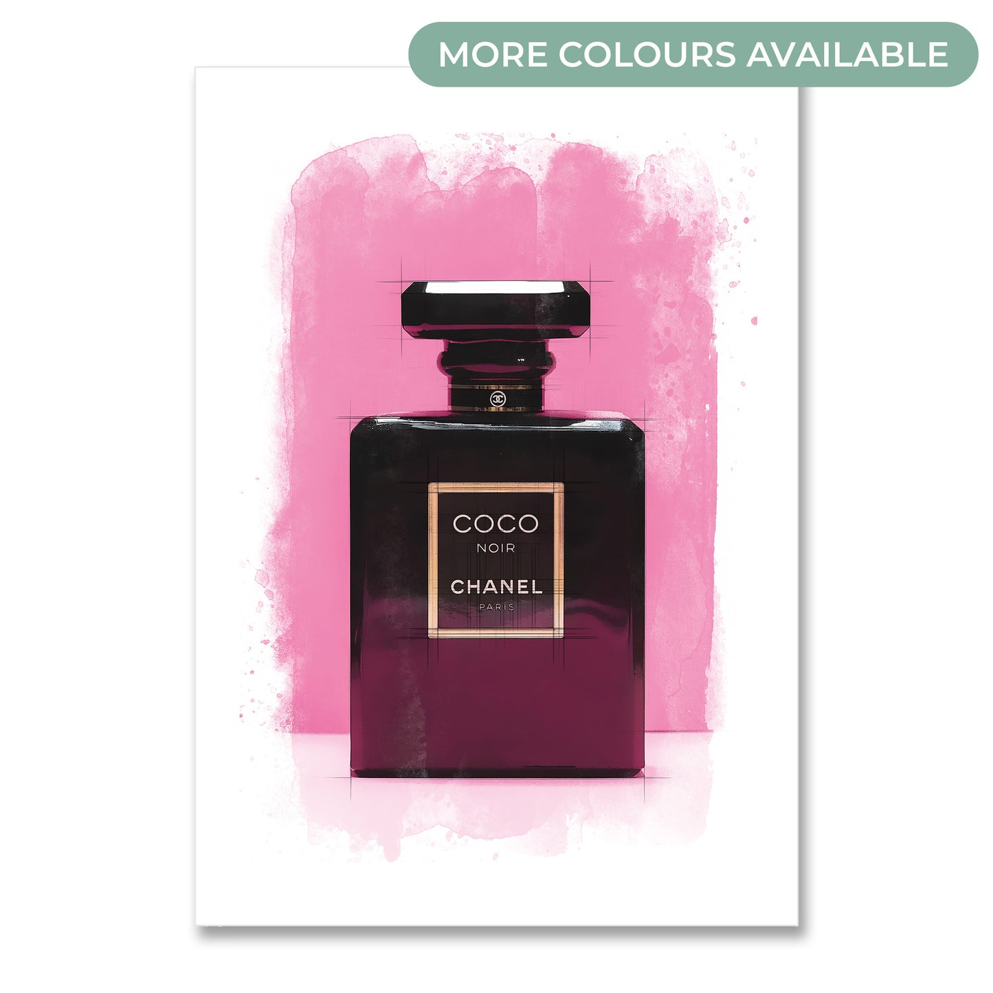 Chanel Coco Bottle Watercolour Poster Print
