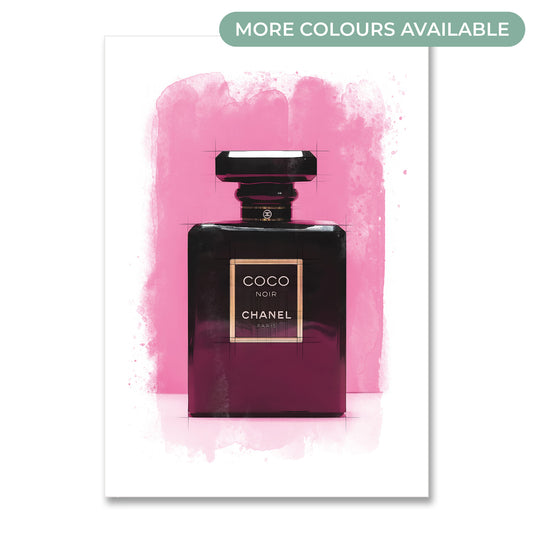 Chanel Coco Bottle Watercolour Poster Print