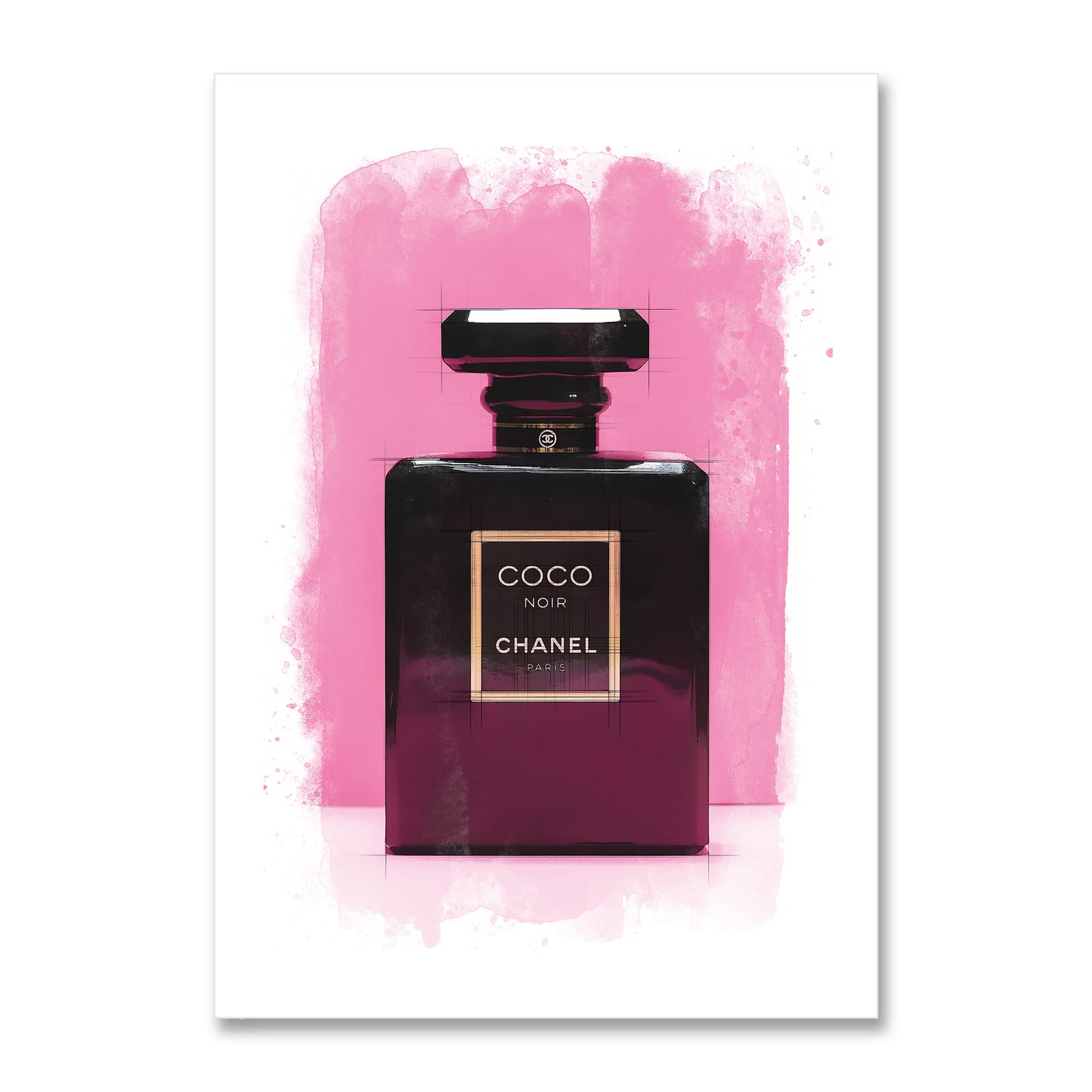 Chanel Coco Bottle Watercolour Poster Print