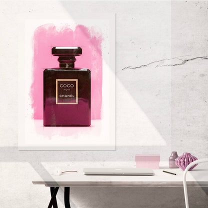 Chanel Coco Bottle Watercolour Poster Print