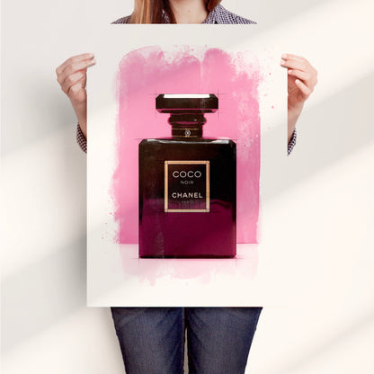 Chanel Coco Bottle Watercolour Poster Print
