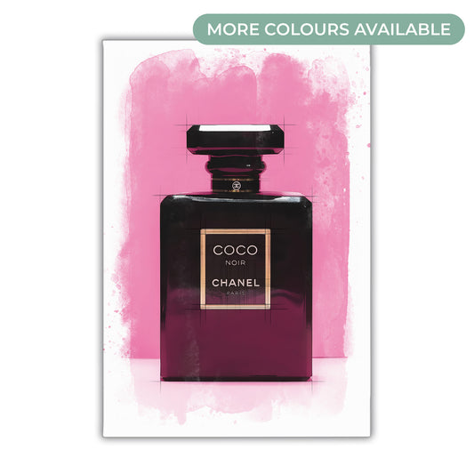 Chanel Coco Bottle Watercolour Canvas Art Print