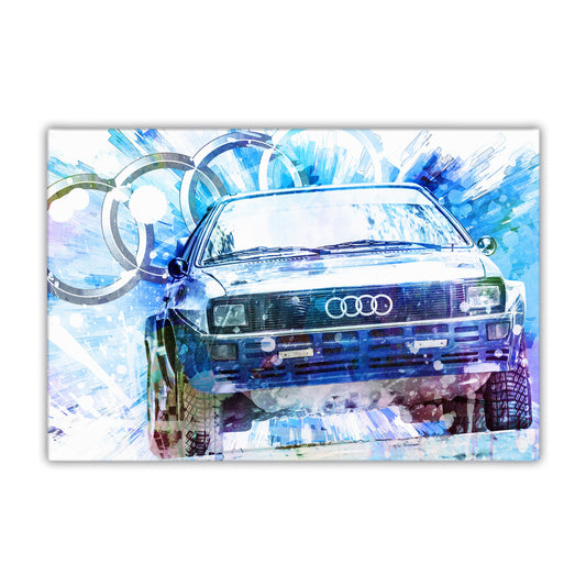 Audi Quattro Rally Car Canvas Art Print
