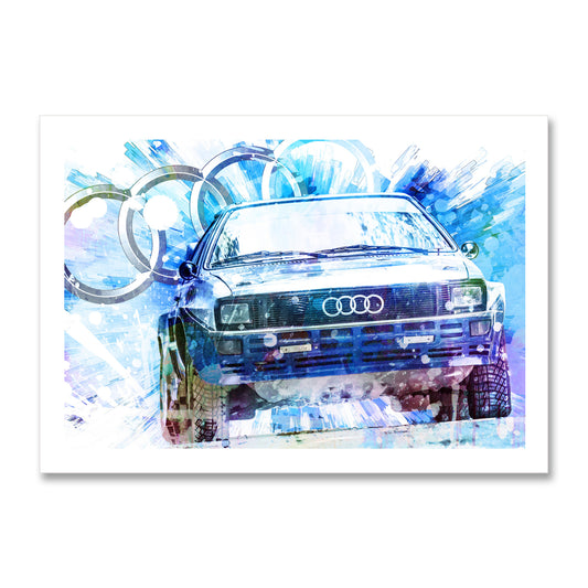 Audi Quattro Rally Car Poster Print