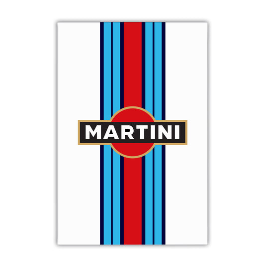 Martini Racing Stripes and Logo Canvas Art Print