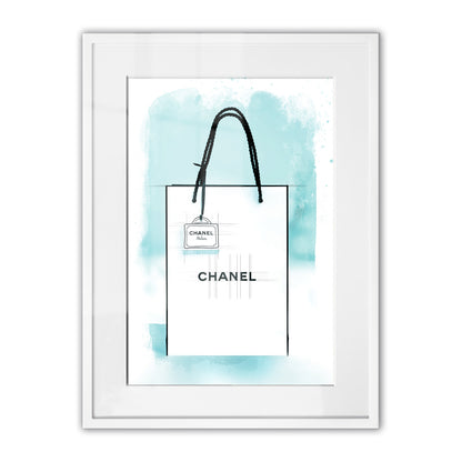 Chanel Paper Bag Watercolour Framed Art Print