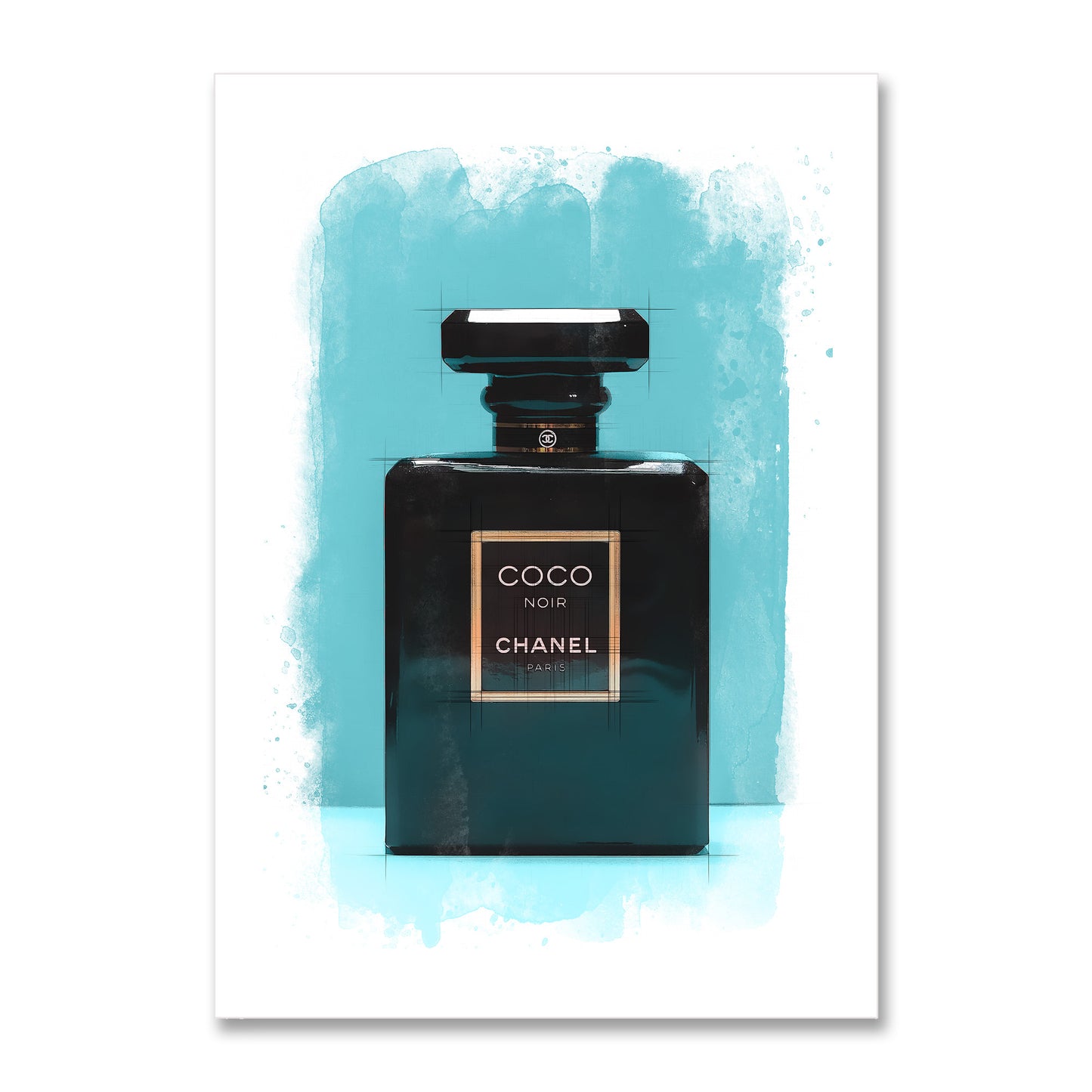 Chanel Coco Bottle Watercolour Poster Print