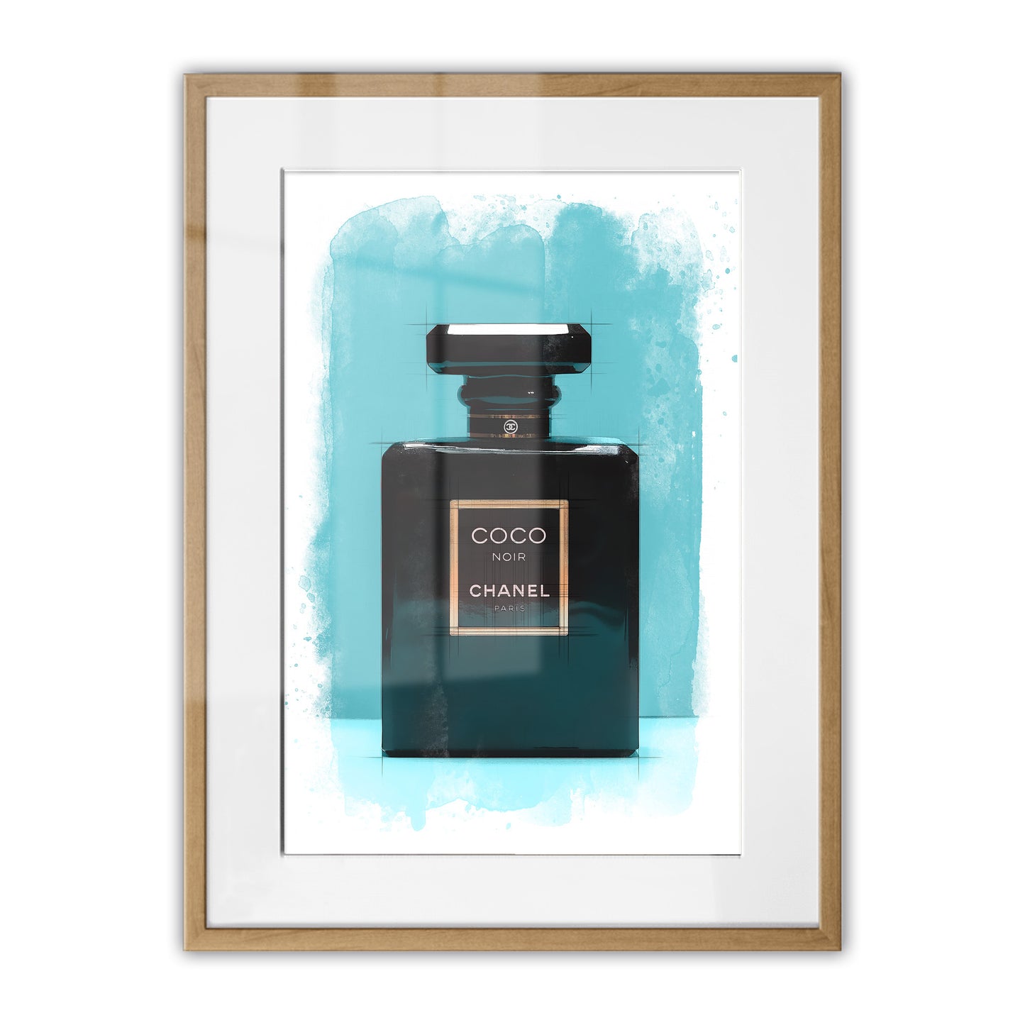 Chanel Coco Bottle Watercolour Framed Art Print