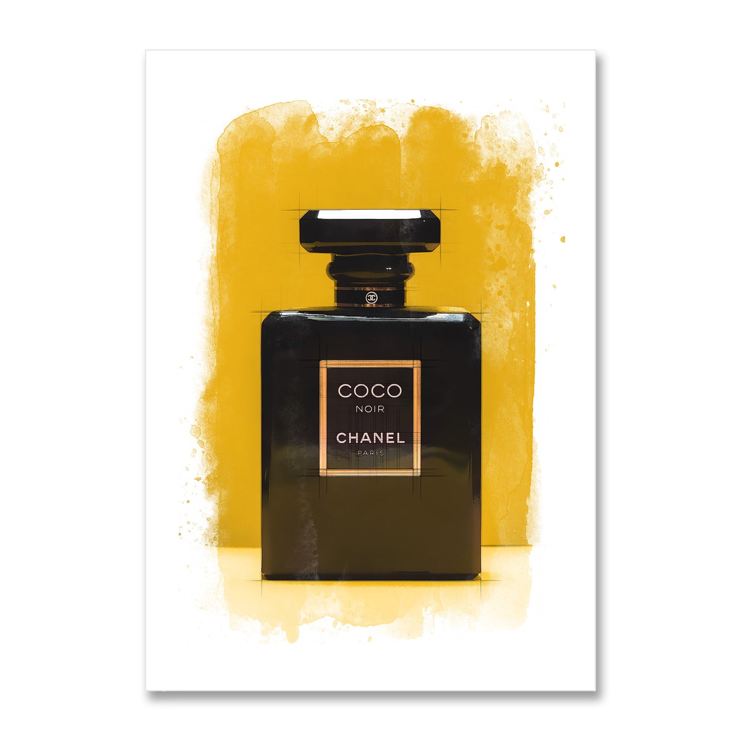 Chanel Coco Bottle Watercolour Poster Print