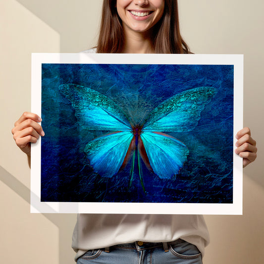 Blue Butterfly Art Print