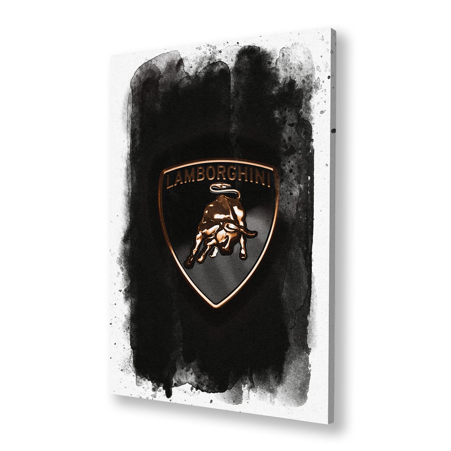 Lamborghini Badge Black Watercolour