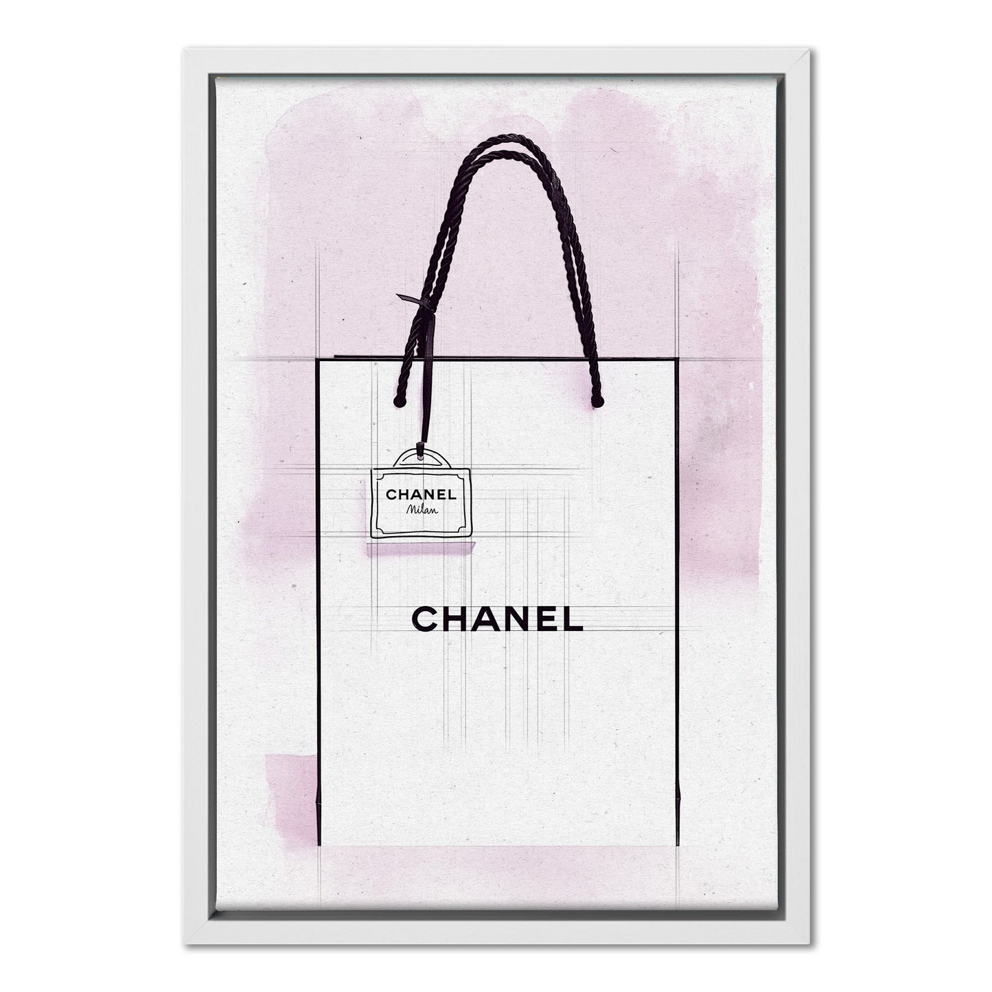 Chanel Paper Bag Watercolour & Line Painting