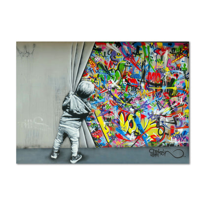 Behind the Curtain Graffiti