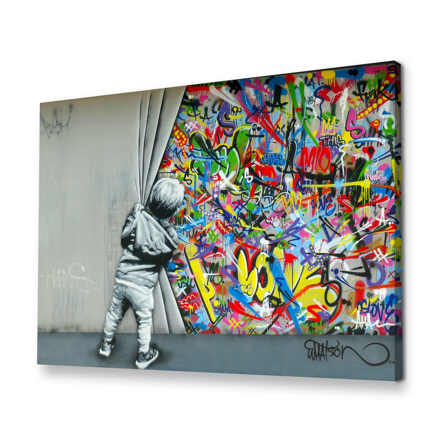 Behind the Curtain Graffiti