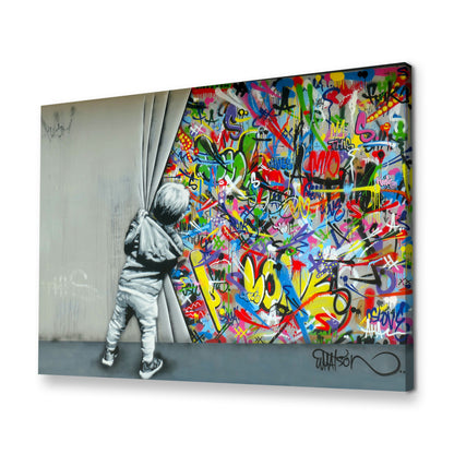 Behind the Curtain Graffiti