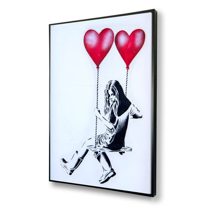Heart Balloon Swing Girl