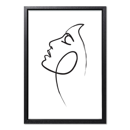 Womans Face Line Drawing