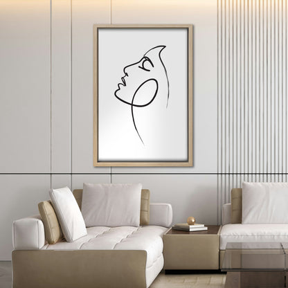 Womans Face Line Drawing