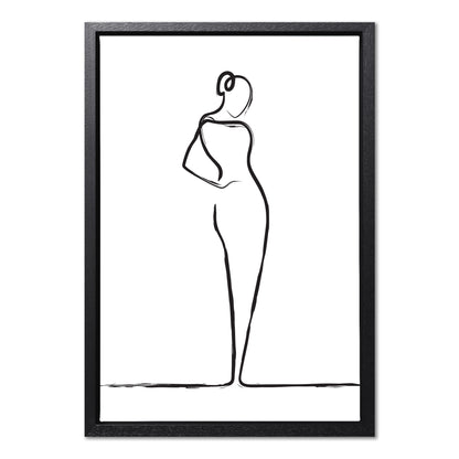 Elegant Woman Line Drawing