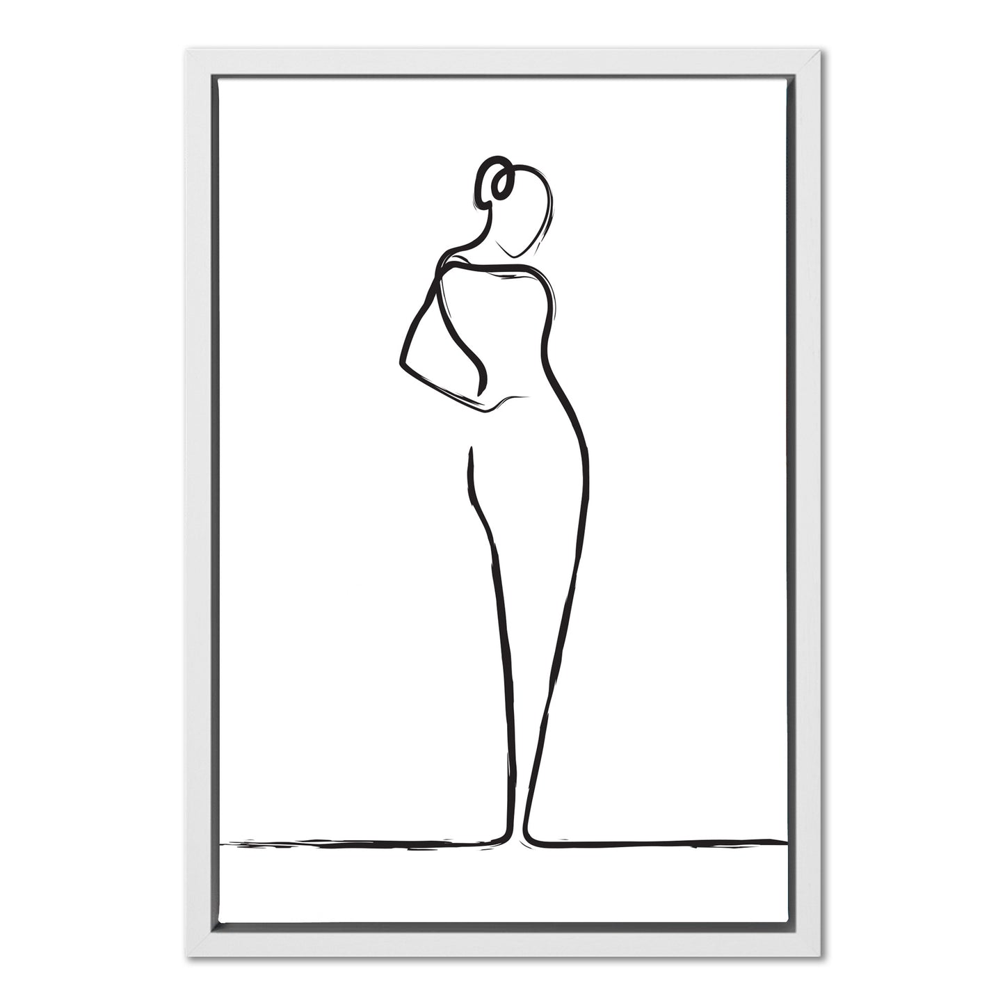 Elegant Woman Line Drawing