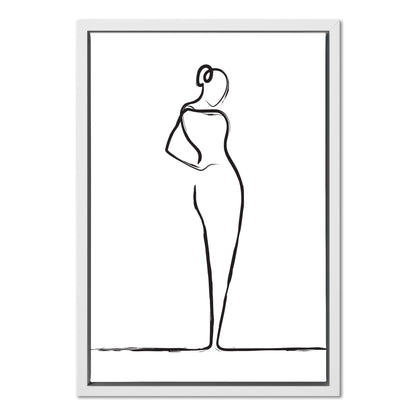 Elegant Woman Line Drawing