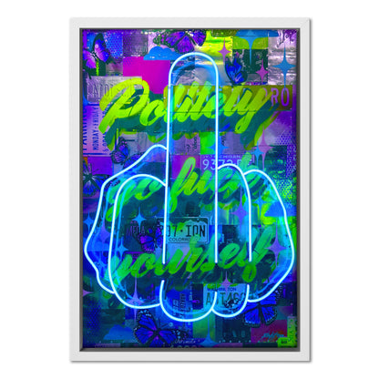 Politely Go F**k Yourself Blue Neon