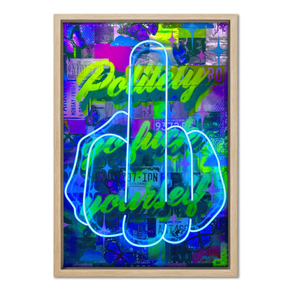 Politely Go F**k Yourself Blue Neon