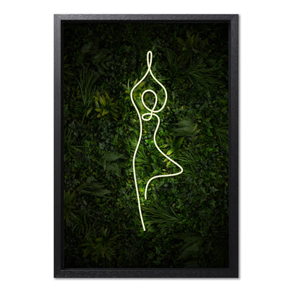 Yoga Tree Pose Neon