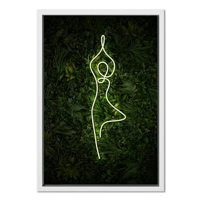 Yoga Tree Pose Neon